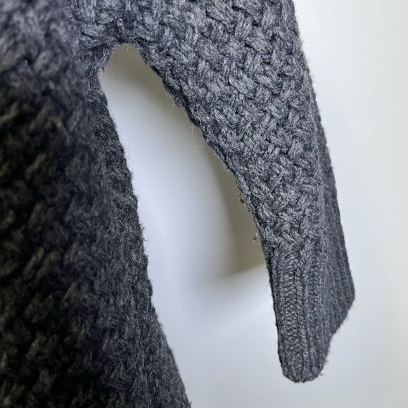 Banana Republic Textured Cocoon Long Wool Blend Cardigan Grey Small - Picture 13 of 13